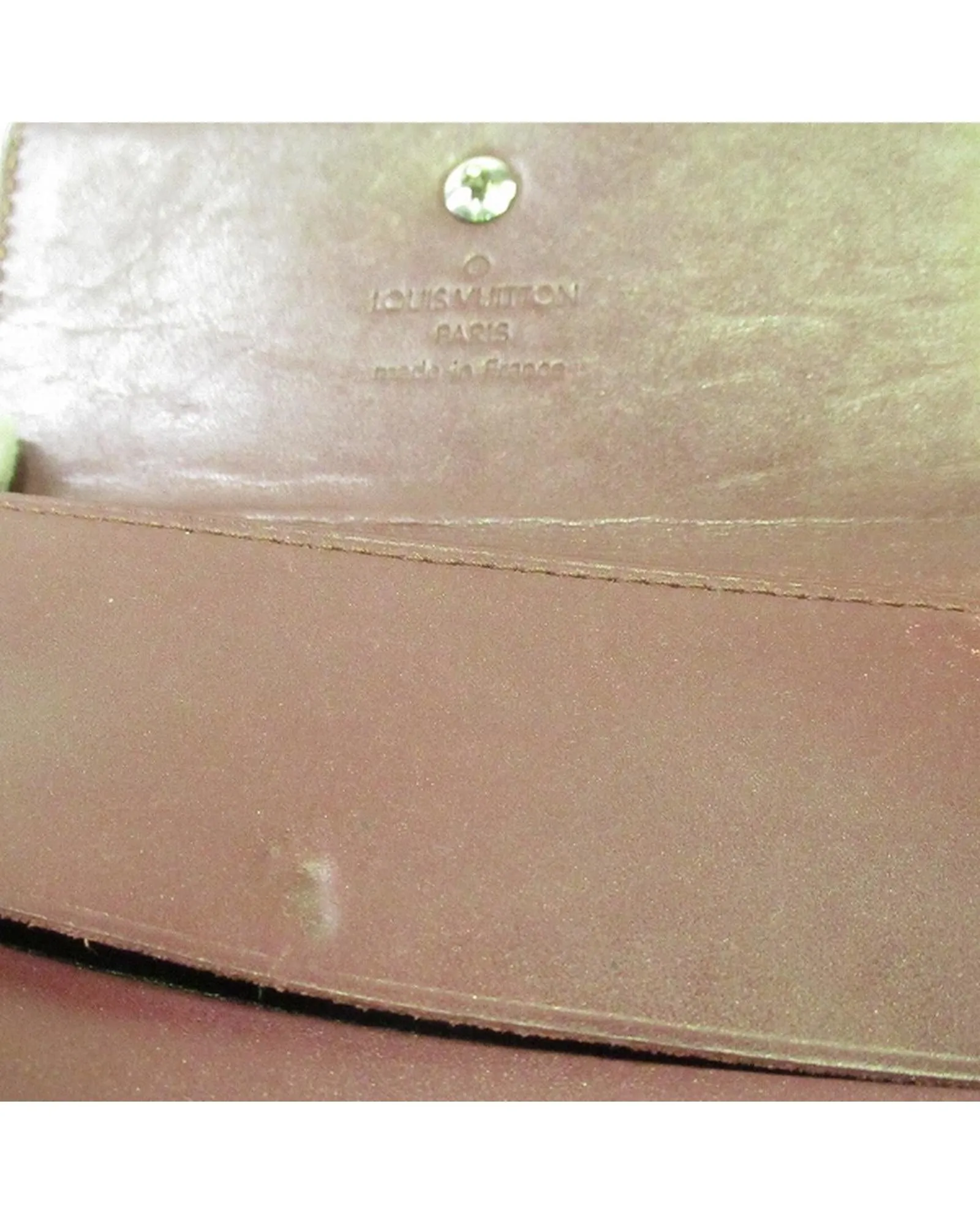 Authentic Louis Vuitton Tri-Fold Leather Wallet in Maroon