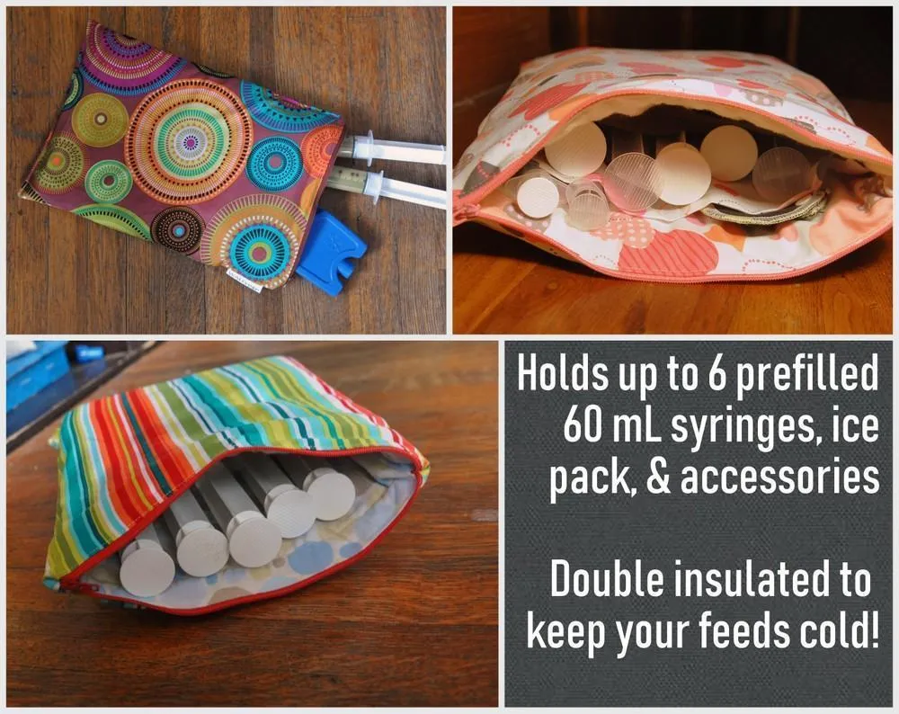 Autumn Syringe Tote, Ready to Ship.