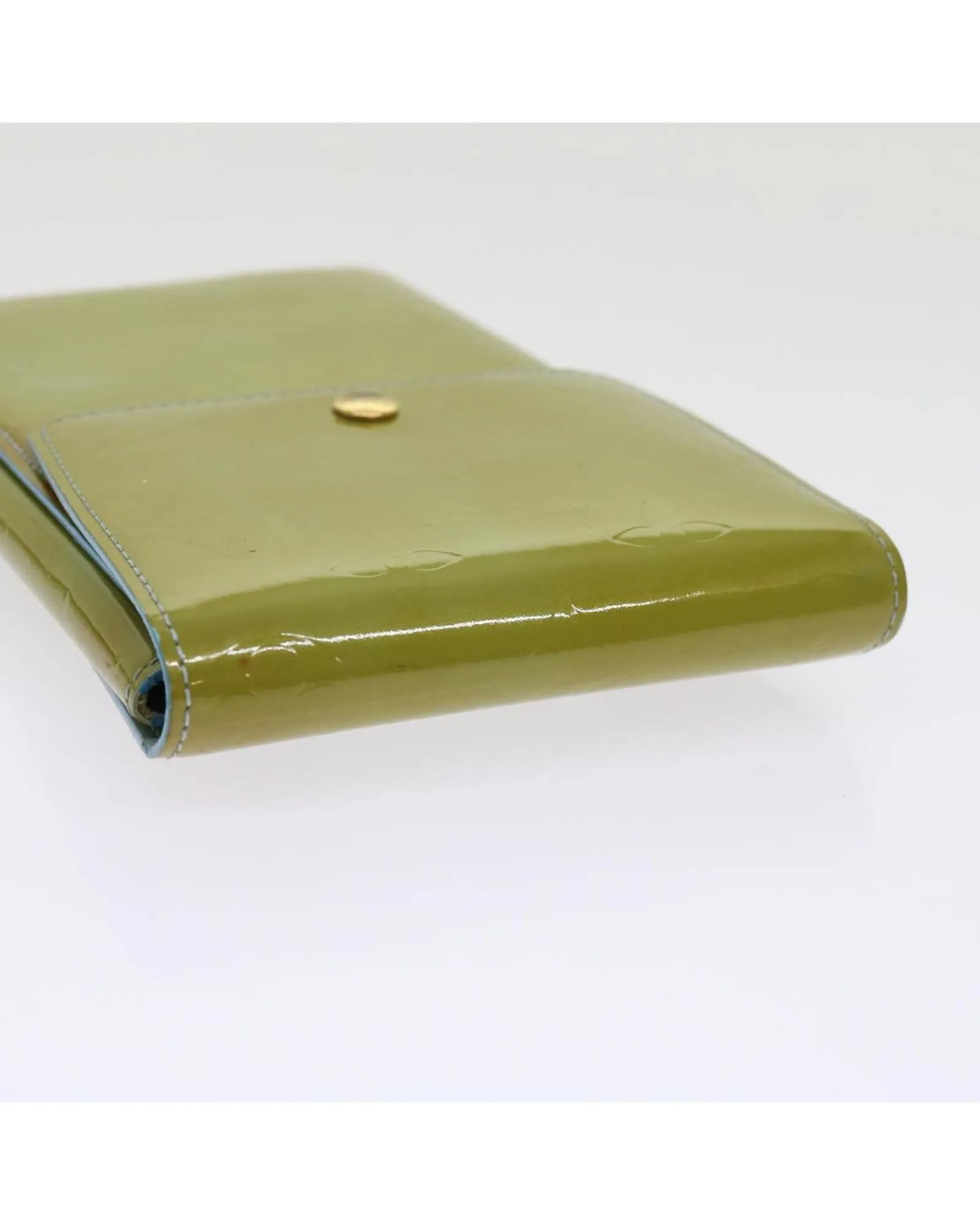 Baby Blue Patent Leather Walker Wallet with Shoulder Strap