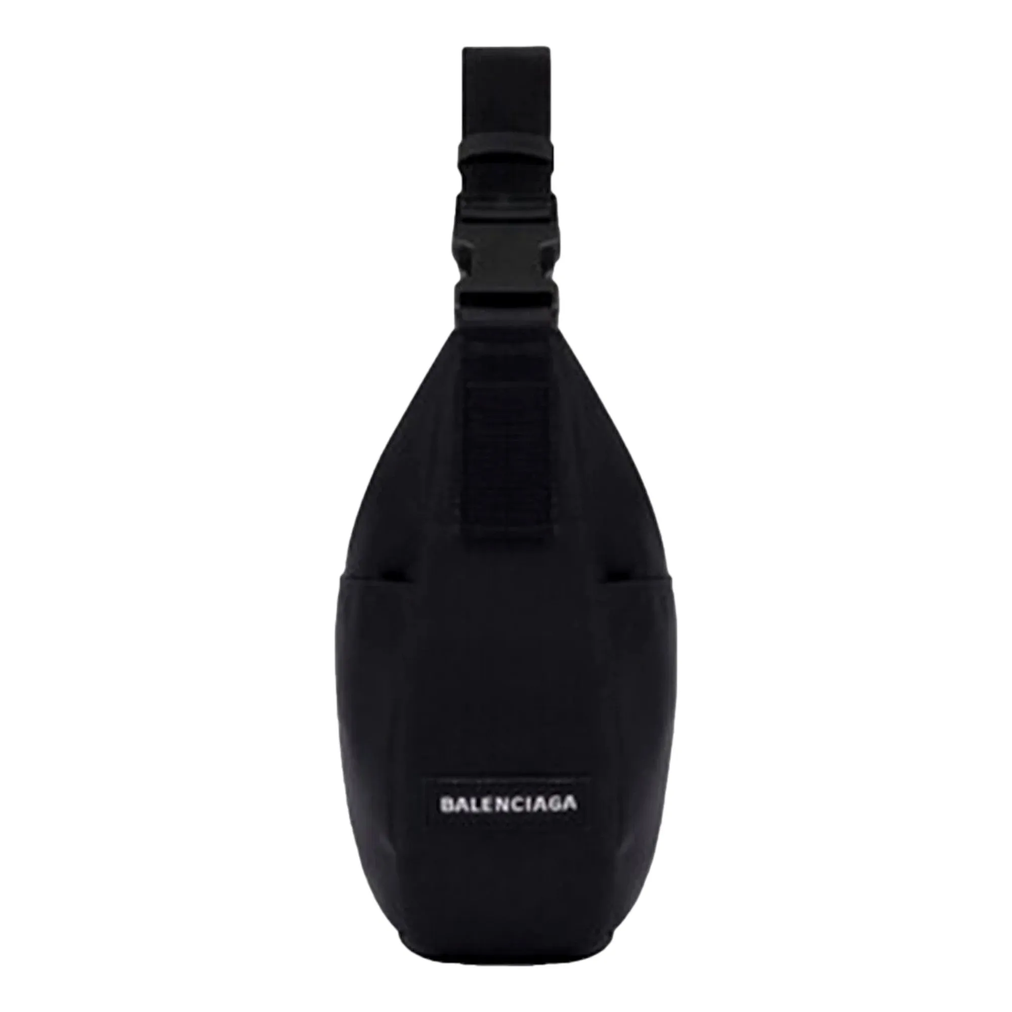 Balenciaga Nasa Logo Sling Shoulder Crossbody Bag Black Recycled Nylon