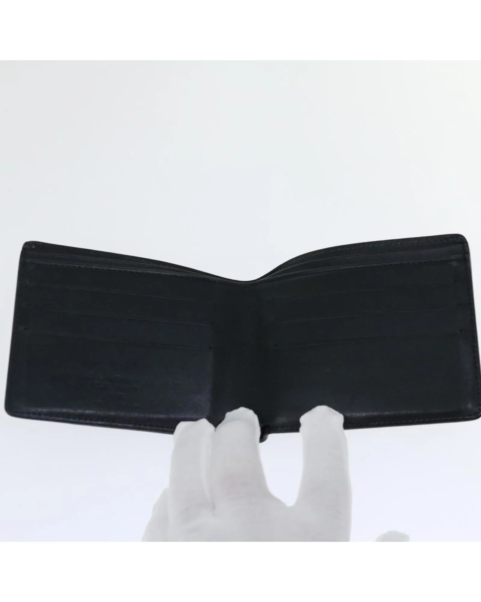 Black Leather Wallet with Multiple Pockets by Louis Vuitton