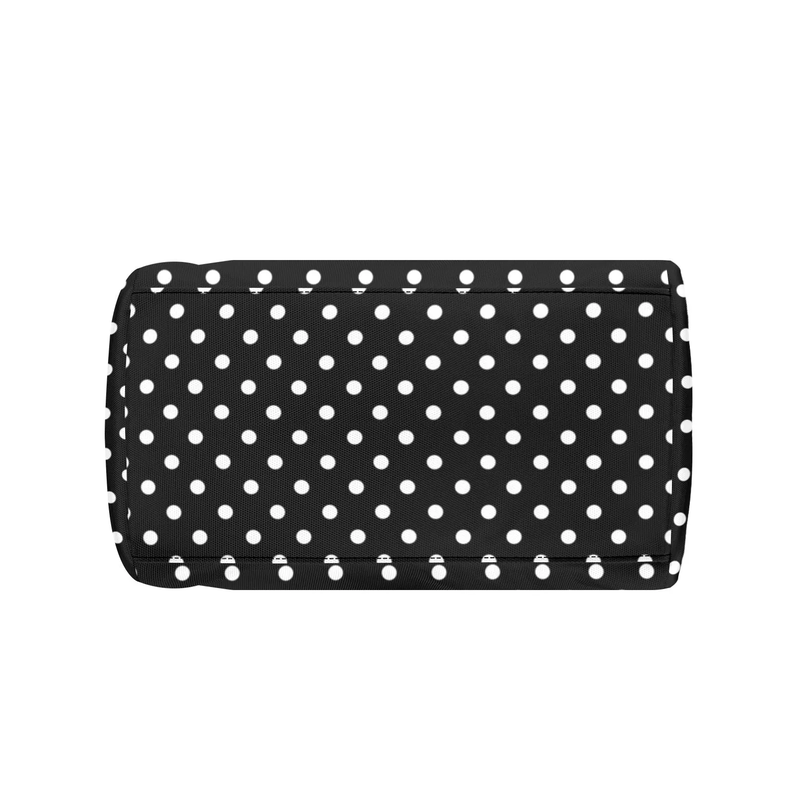 Black With White Polka Dots Large Capacity Insulated Tote Bag