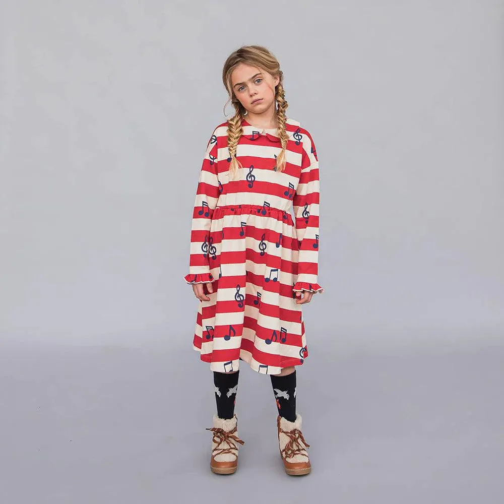 Carlijnq music notes - dress with ruffles