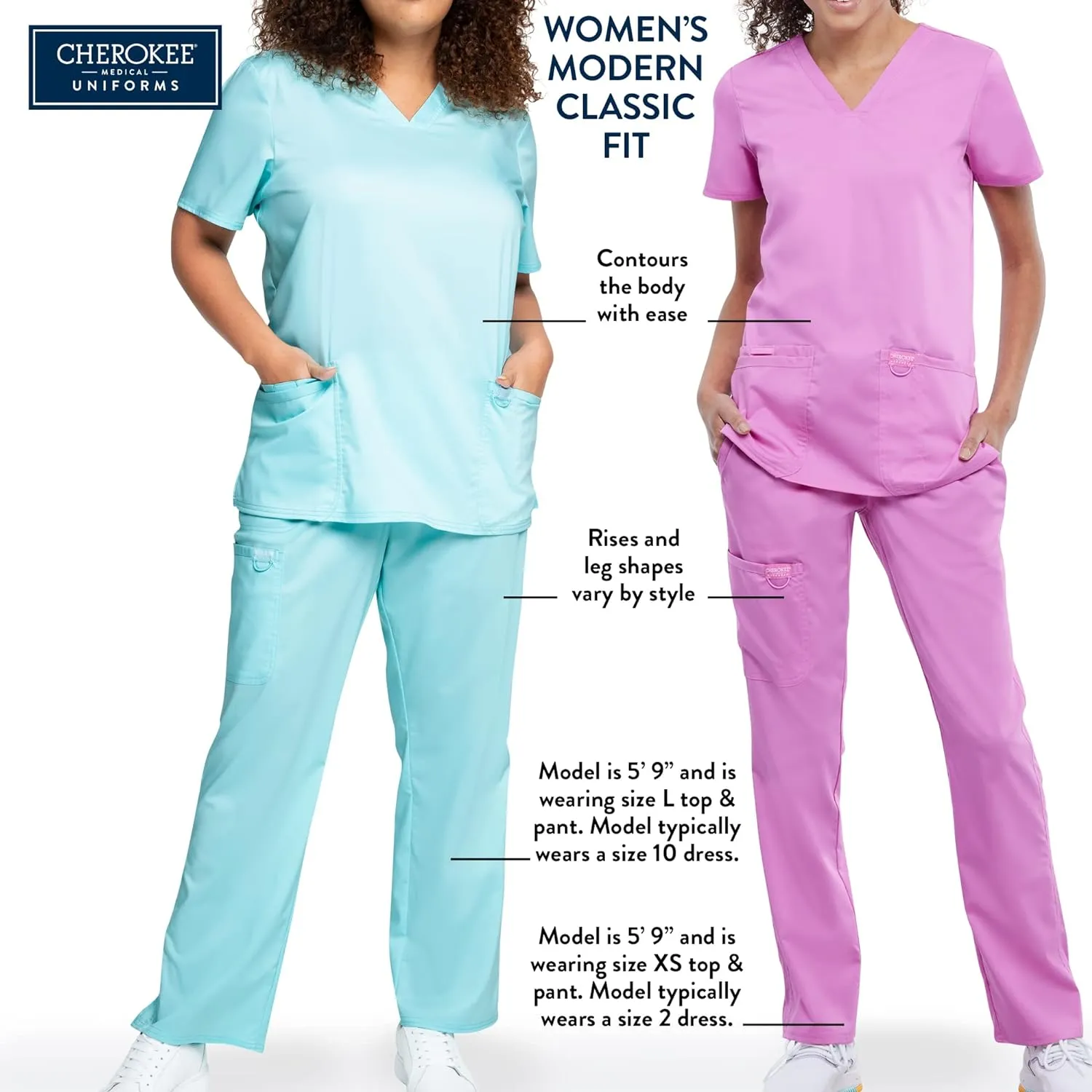 Cherokee Prints Women Scrubs Top V-Neck Print CK637