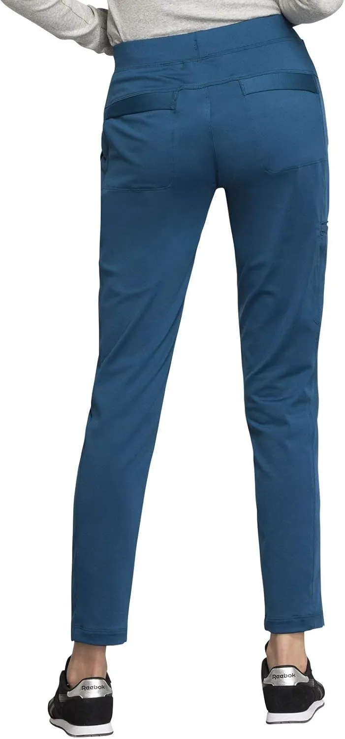 Cherokee Statement Women Scrubs Pant Mid Rise Tapered Leg Drawstring CK055
