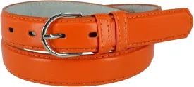 CTM Women's Leather 1 1/8 Inch Dress Belt