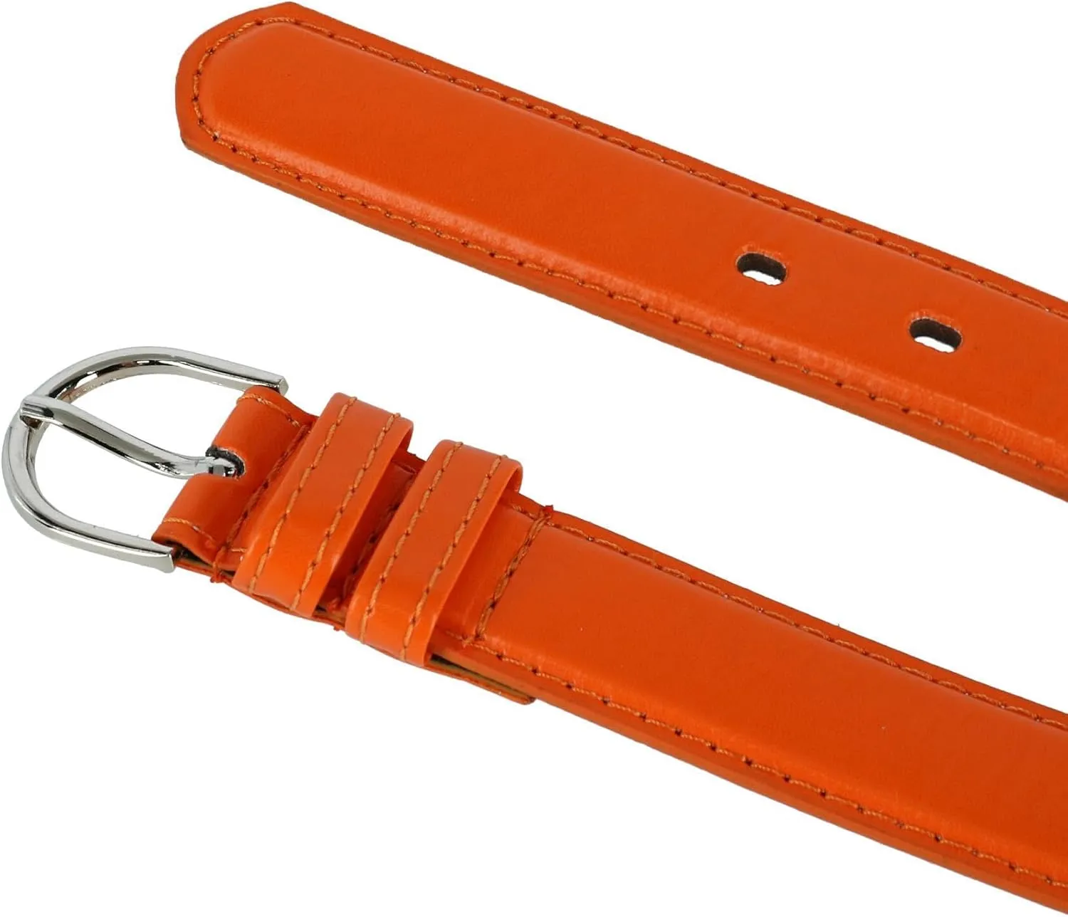 CTM Women's Leather 1 1/8 Inch Dress Belt
