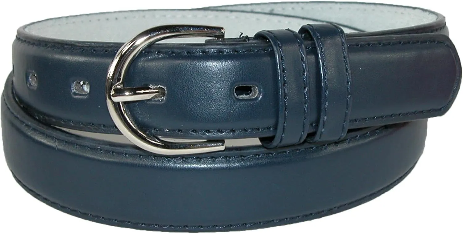CTM Women's Leather 1 1/8 Inch Dress Belt
