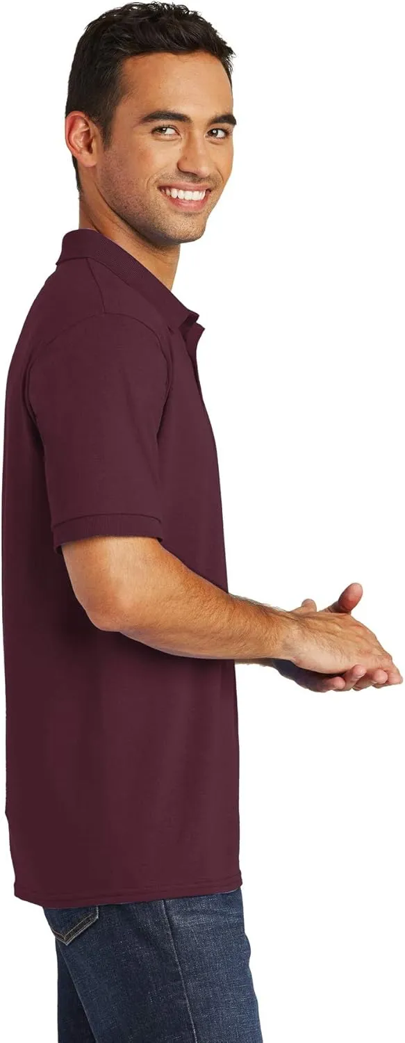 Custom Embroidered Polo Shirts with Your OWN Logo. Port N Company Core Blend Pique Polo