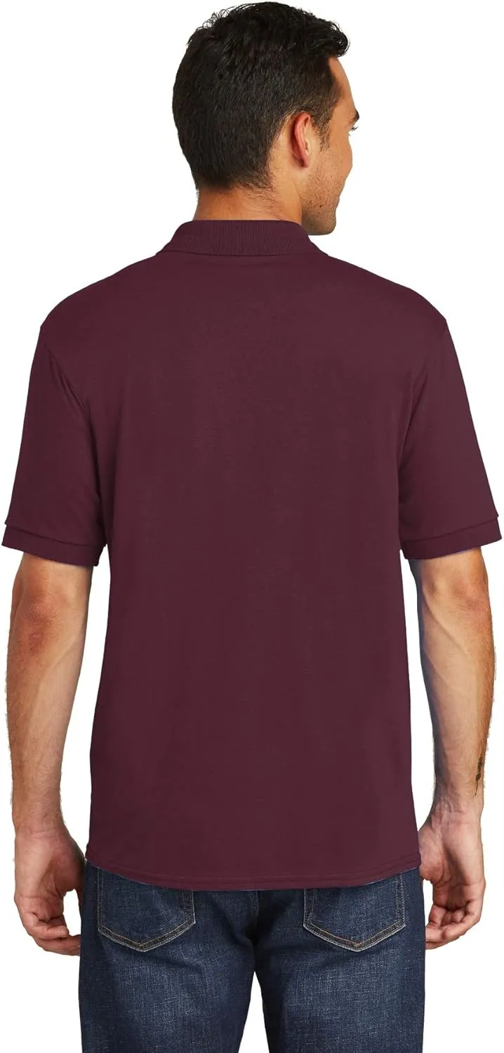 Custom Embroidered Polo Shirts with Your OWN Logo. Port N Company Core Blend Pique Polo