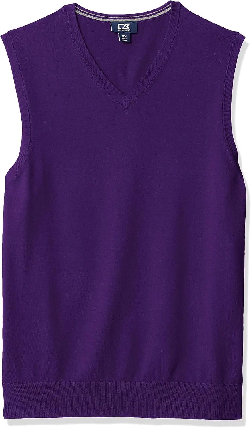 Cutter & Buck Men's Cotton-Rich Lakemont Anti-Pilling V-Neck Sweater Vest
