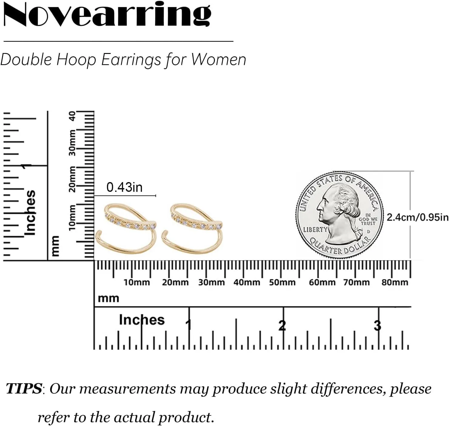 Double Hoop Earrings for Women Single Piercing Tiny Twist Earrings for One Hole Spiral Fake Multiple Piercings Earings Cartilage Conch Helix Piercing Jewelry