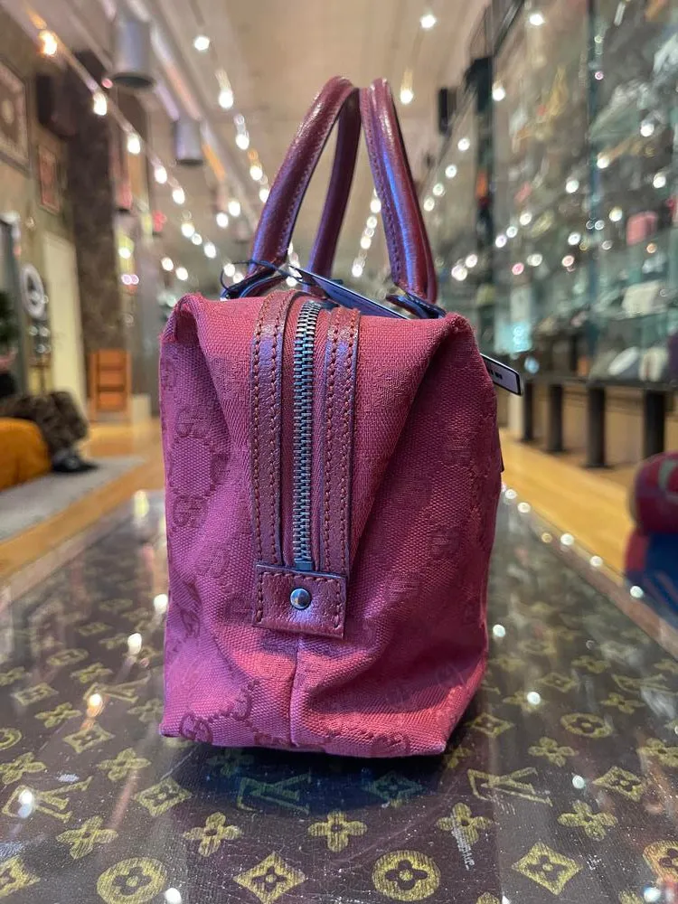 Gucci GG Red Mini Boston Handbag