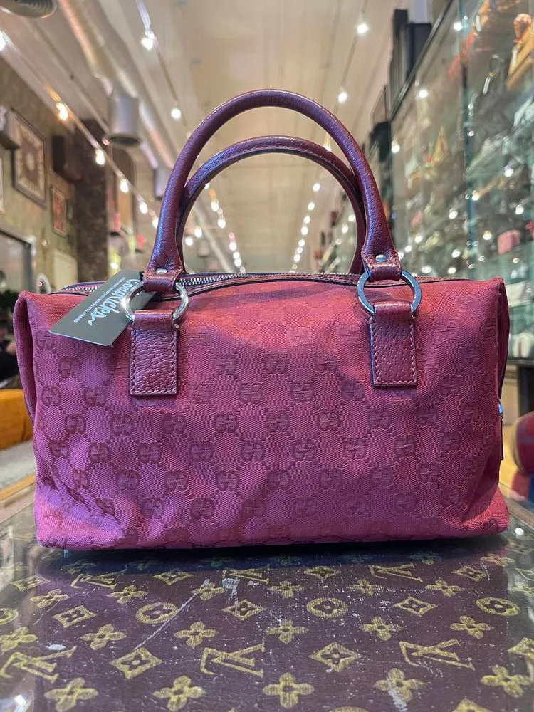 Gucci GG Red Mini Boston Handbag