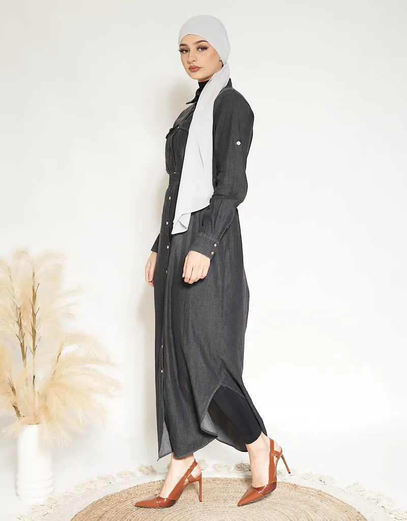 Looped Denim Dress