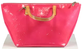 Louis Vuitton Bellvue Handbag In Red Patent Embossed monogram leather