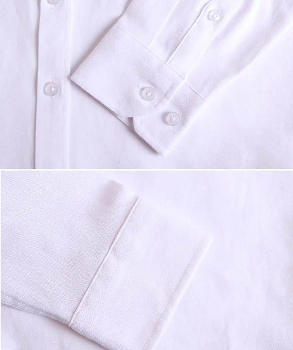 MGWDT Button Down Shirt Women Long Sleeve Blouse Oxford Shirt Classic-Fit Cotton Tops Wrinkle Resistant (2XS-3XL)