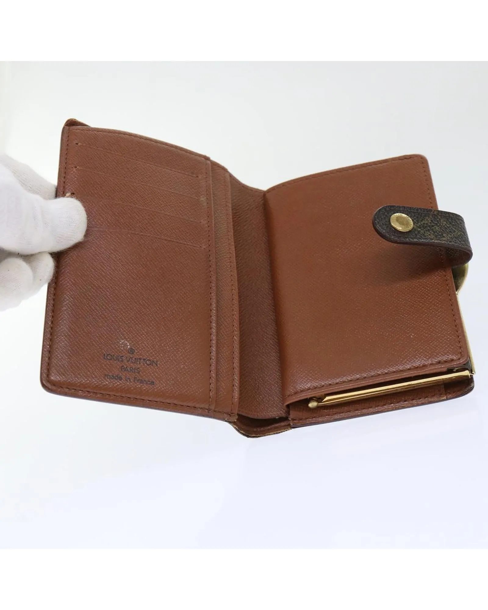 Monogram Bifold Wallet with Clasp Button - CD Rank