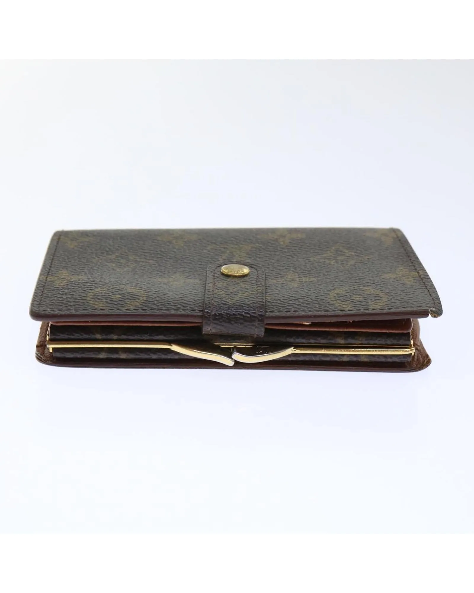 Monogram Bifold Wallet with Clasp Button - CD Rank