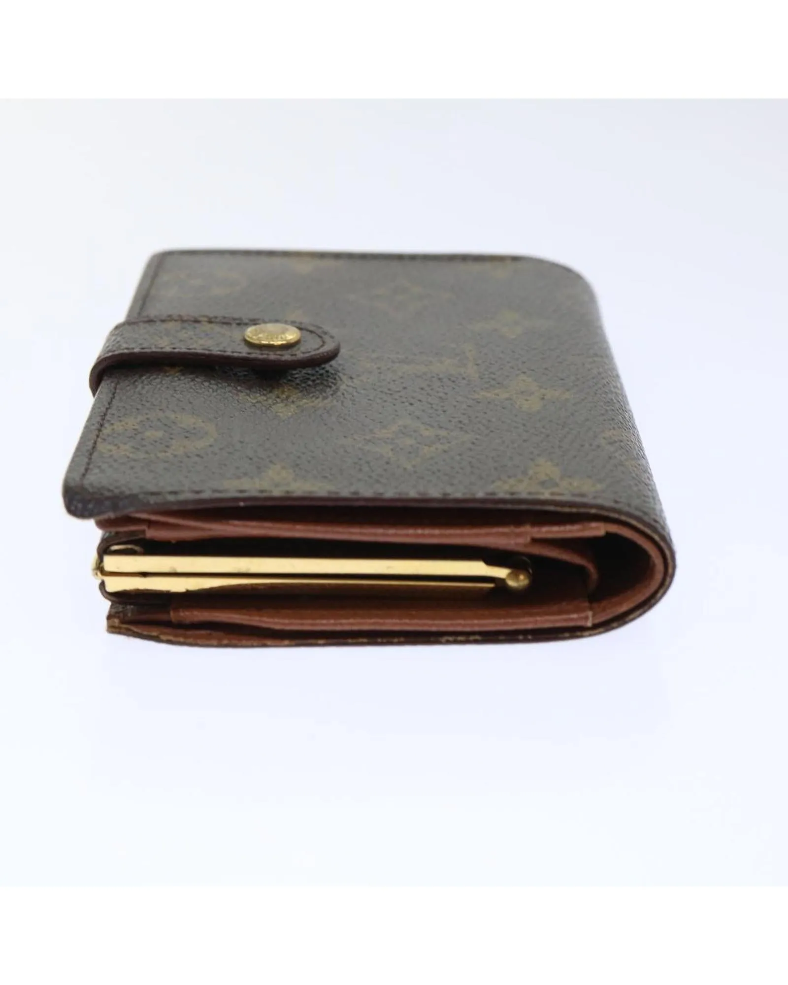 Monogram Bifold Wallet with Clasp Button - CD Rank