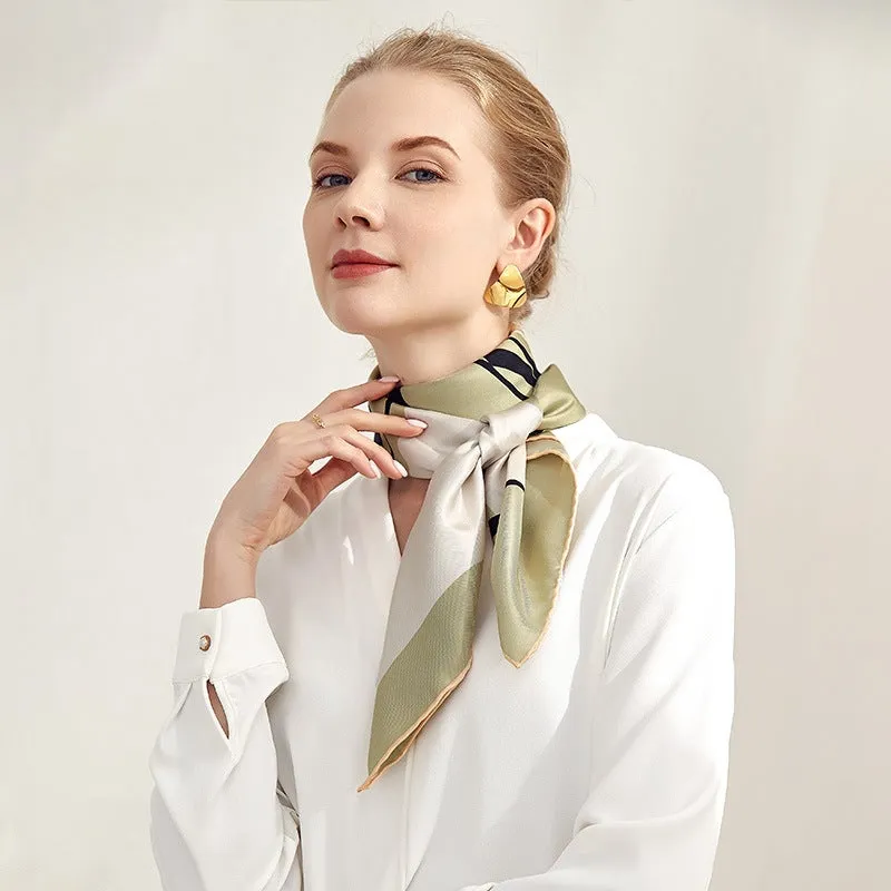 Morning Glory Silk Twill Scarf 90