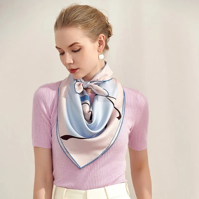Morning Glory Silk Twill Scarf 90