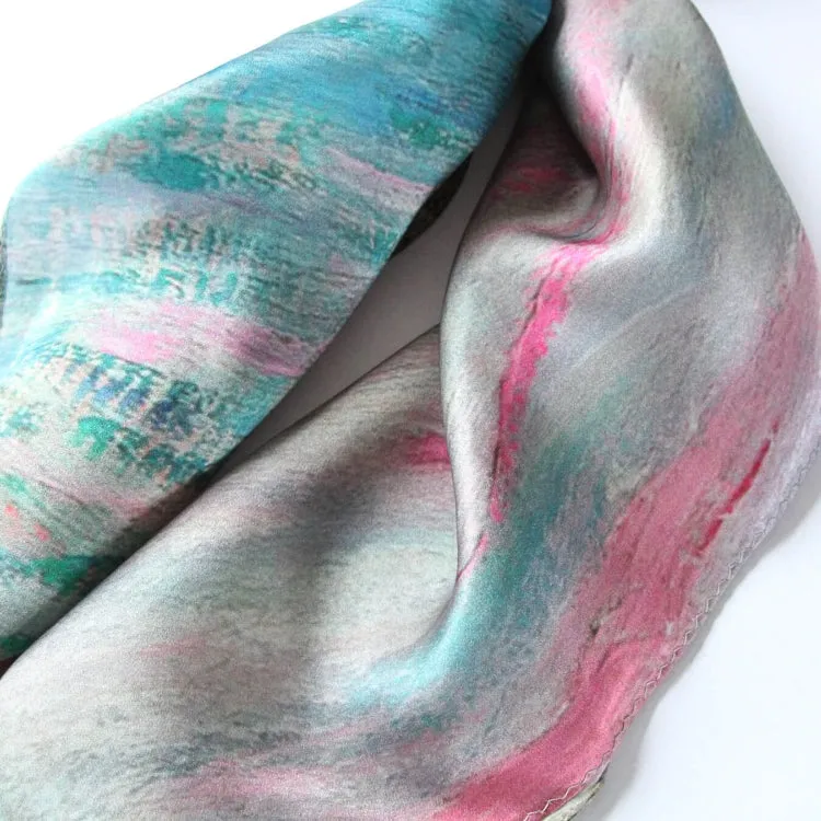 Oil Paint Silk Scarf| Sunset At Pourville Open Sea