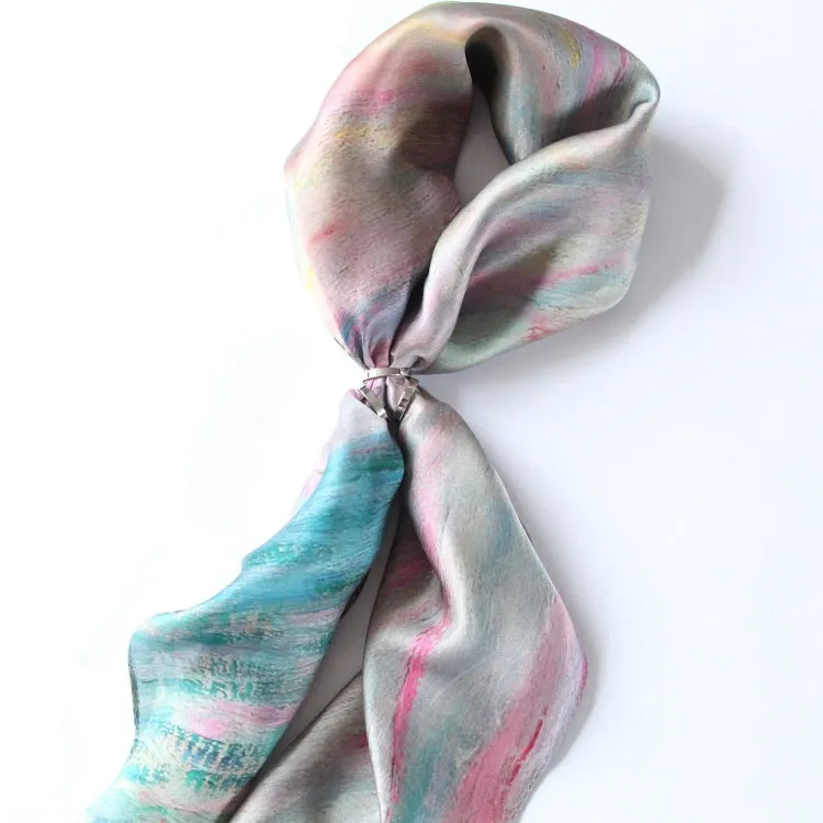 Oil Paint Silk Scarf| Sunset At Pourville Open Sea