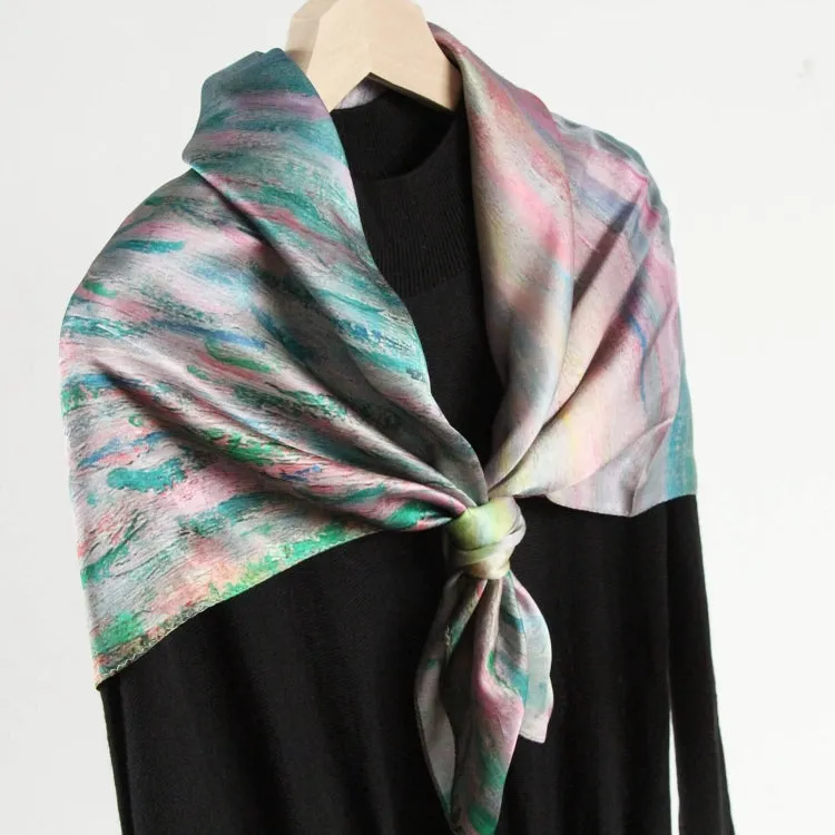 Oil Paint Silk Scarf| Sunset At Pourville Open Sea