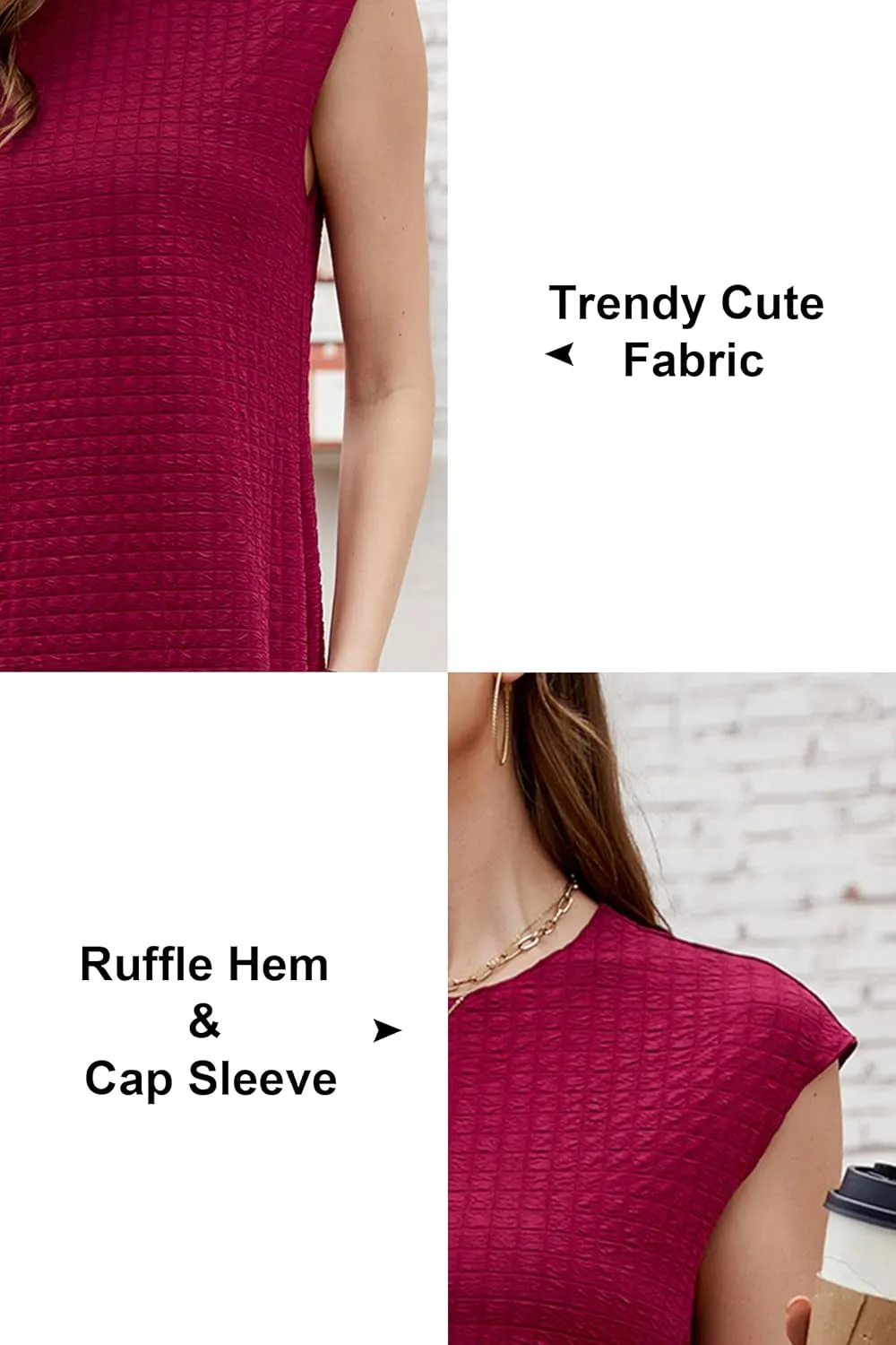 OUGES Womens 2025 Spring Cap Sleeve Maternity Dress Textured Midi Summer Pregnancy Business Casual Work Column Dress