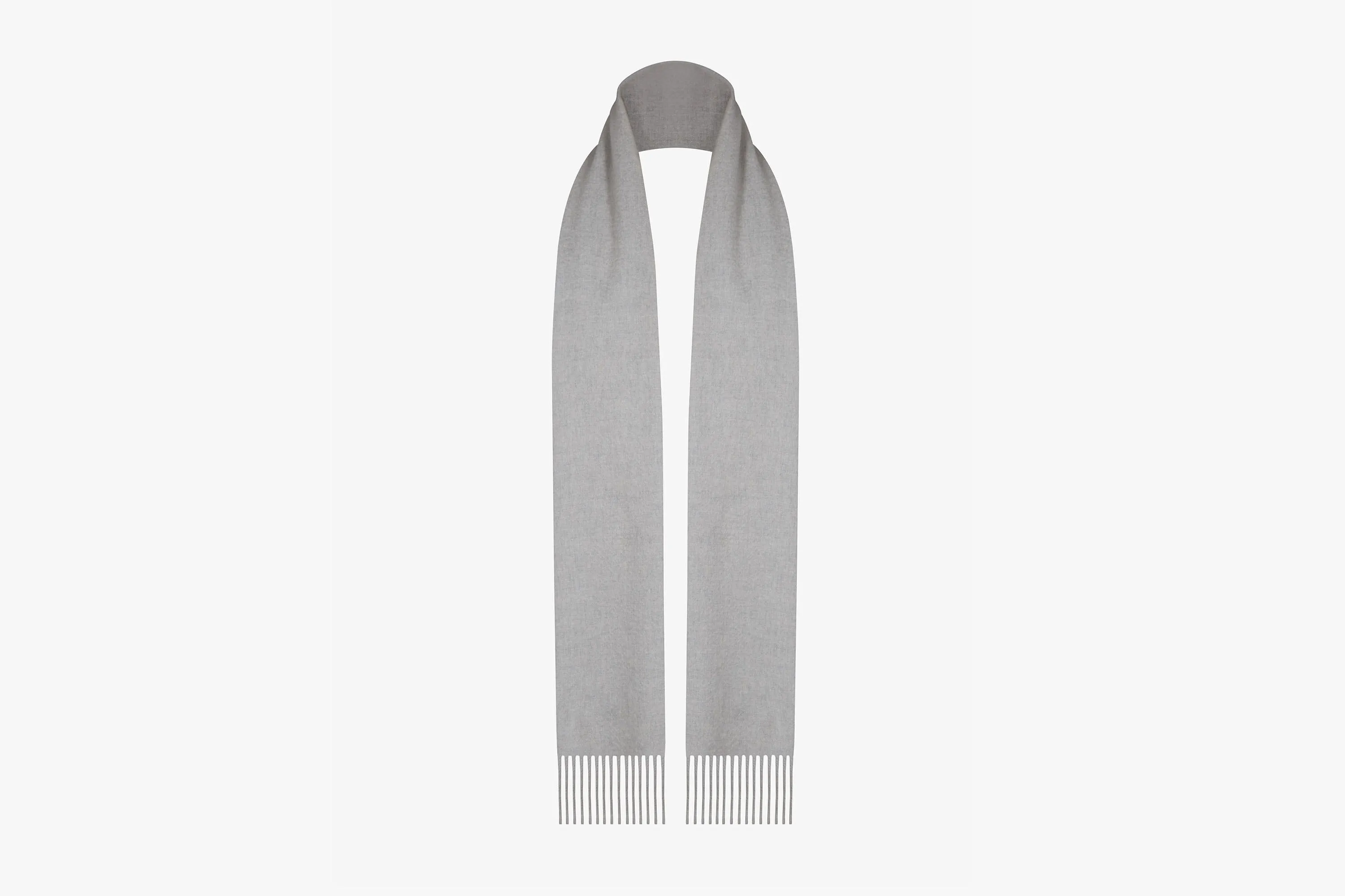 Pure Cashmere Scarf - Light Grey