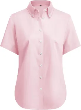 siliteelon Button Down Shirts Women Oxford Shirts Short Sleeve Cotton Wrinkle Free Dress Shirts Work Office Blouse