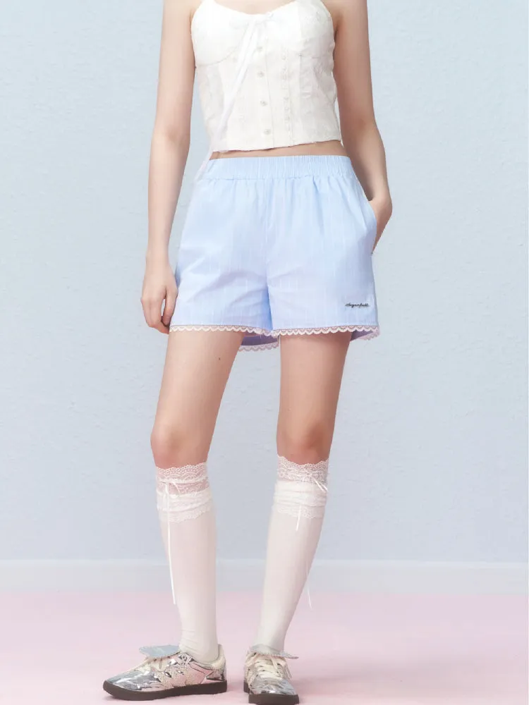Striped casual shorts【s0000007239】