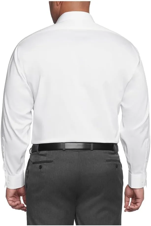 Van Heusen Men's Big Fit Dress Shirt Ultra Wrinkle Free Flex Collar Stretch (Big and Tall)