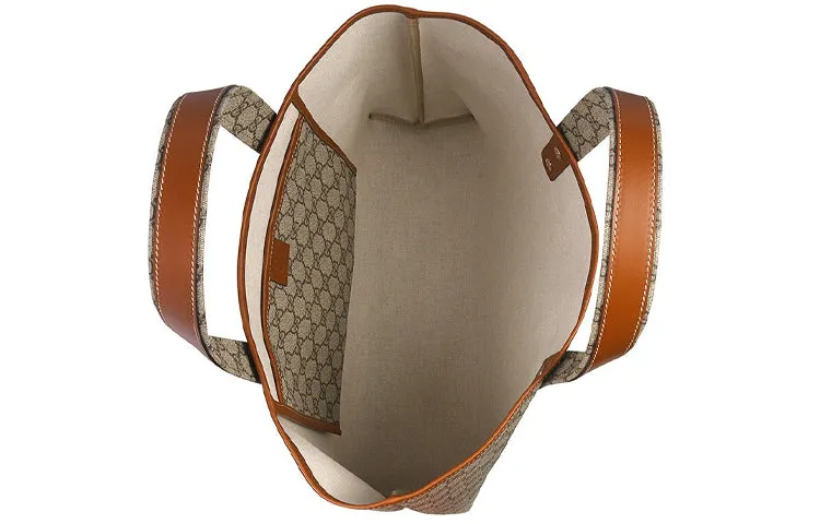 (WMNS) GUCCI Logo Canvas Large Capacity handbag / Brown Classic 211134-KGD3G-8527