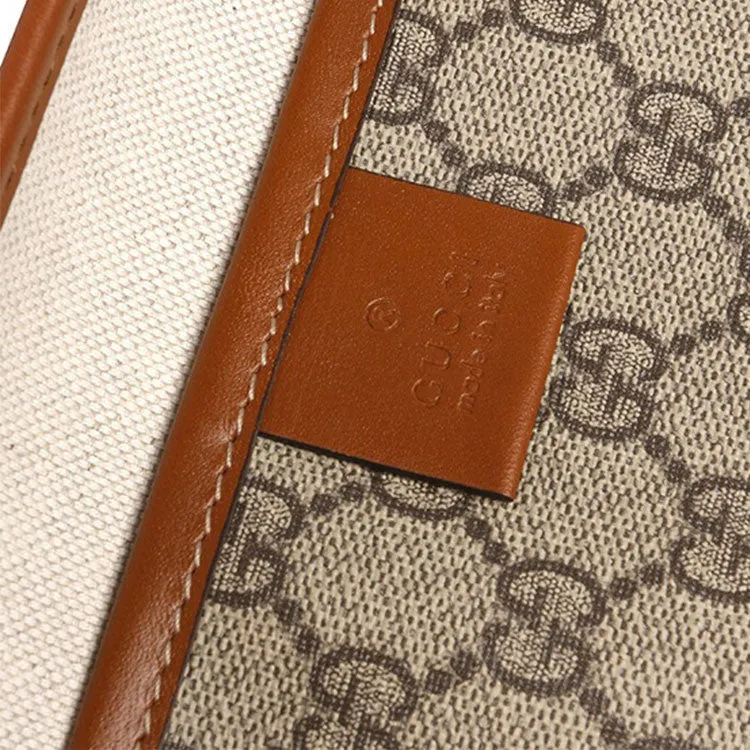 (WMNS) GUCCI Logo Canvas Large Capacity handbag / Brown Classic 211134-KGD3G-8527