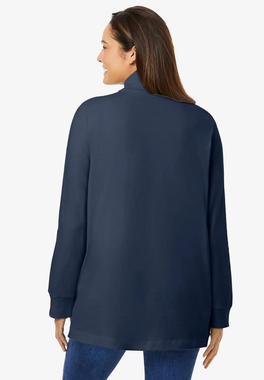 Woman Within Plus Size Perfect Long-Sleeve Turtleneck Tee (Petite Available)