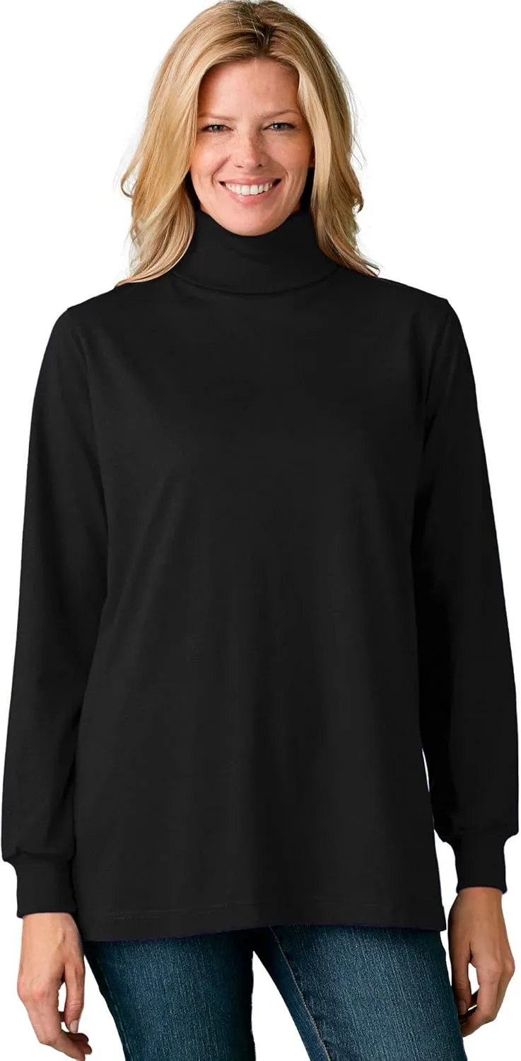 Woman Within Plus Size Perfect Long-Sleeve Turtleneck Tee (Petite Available)