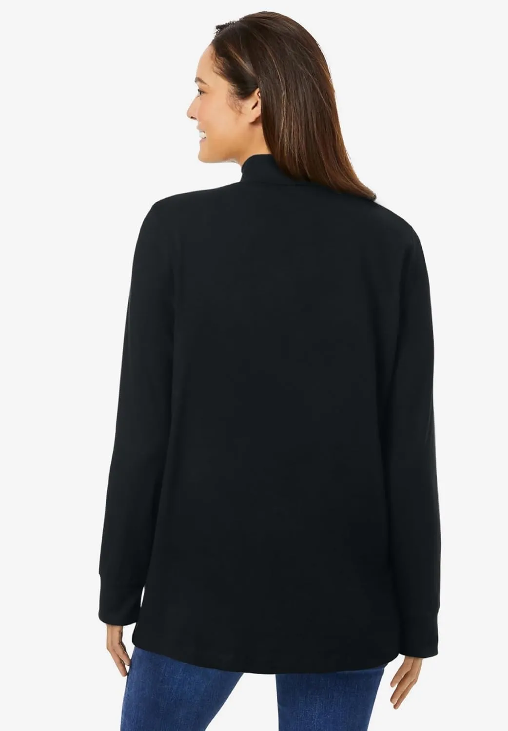 Woman Within Plus Size Perfect Long-Sleeve Turtleneck Tee (Petite Available)