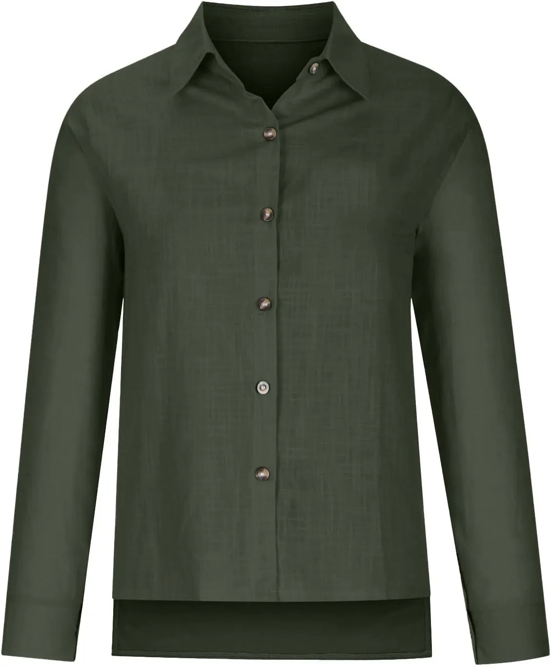 Women Oversized Button Down Gauze Dress Shirts Drop Shoulder Office Blouse Long Sleeve Boyfriend Shirts with Pocket