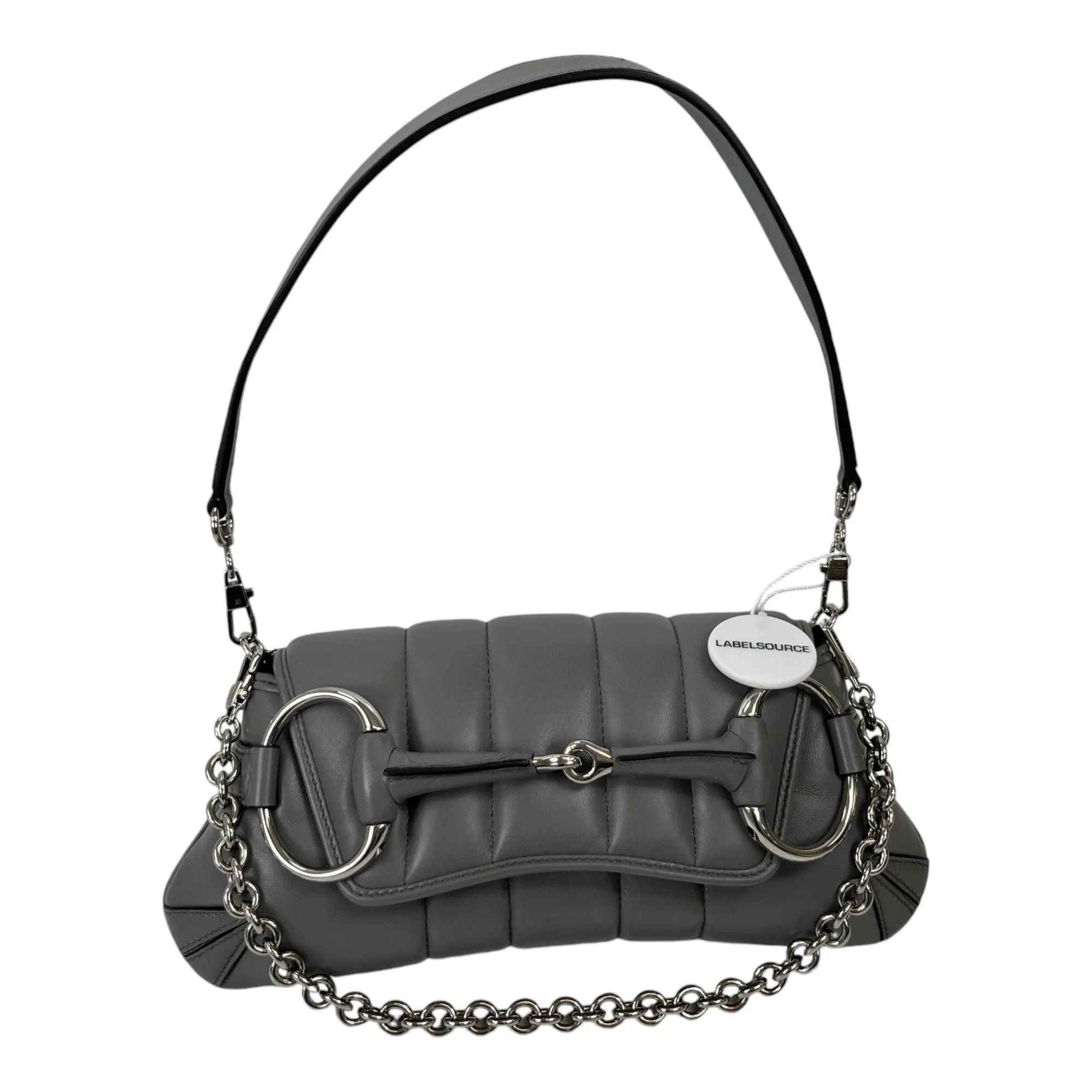 Women's Horsebit Chain Small Handbag Grey