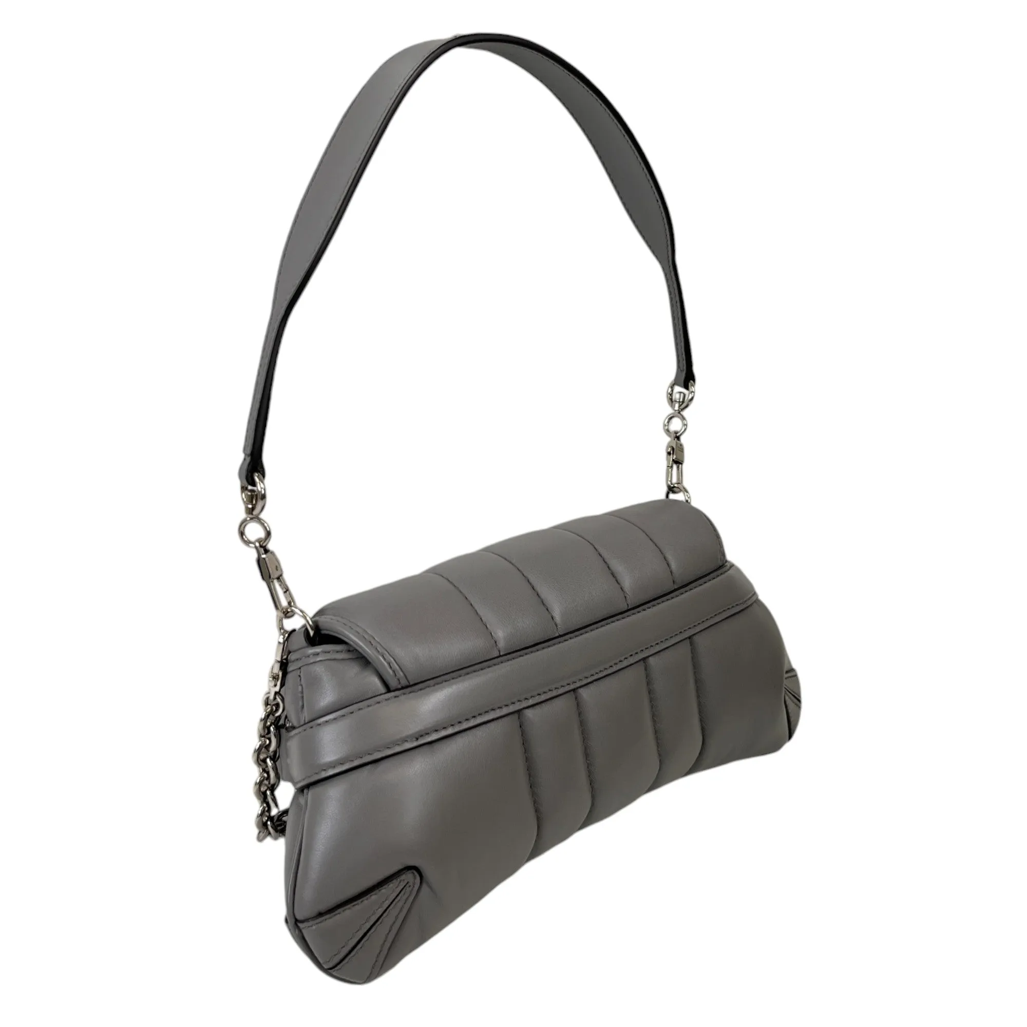 Women's Horsebit Chain Small Handbag Grey