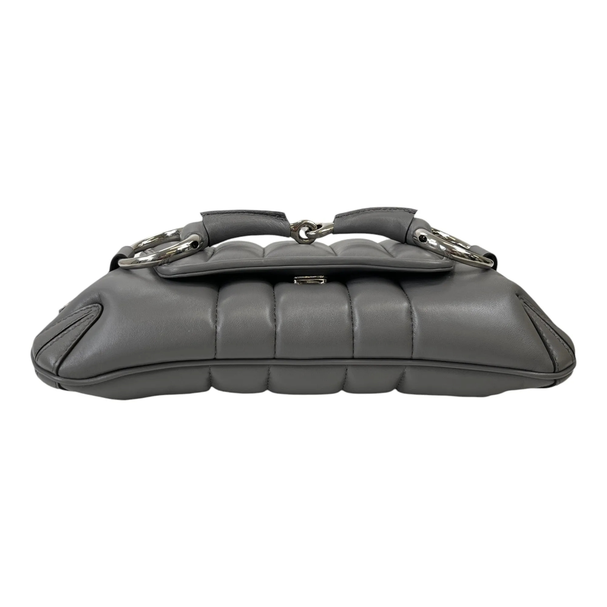 Women's Horsebit Chain Small Handbag Grey