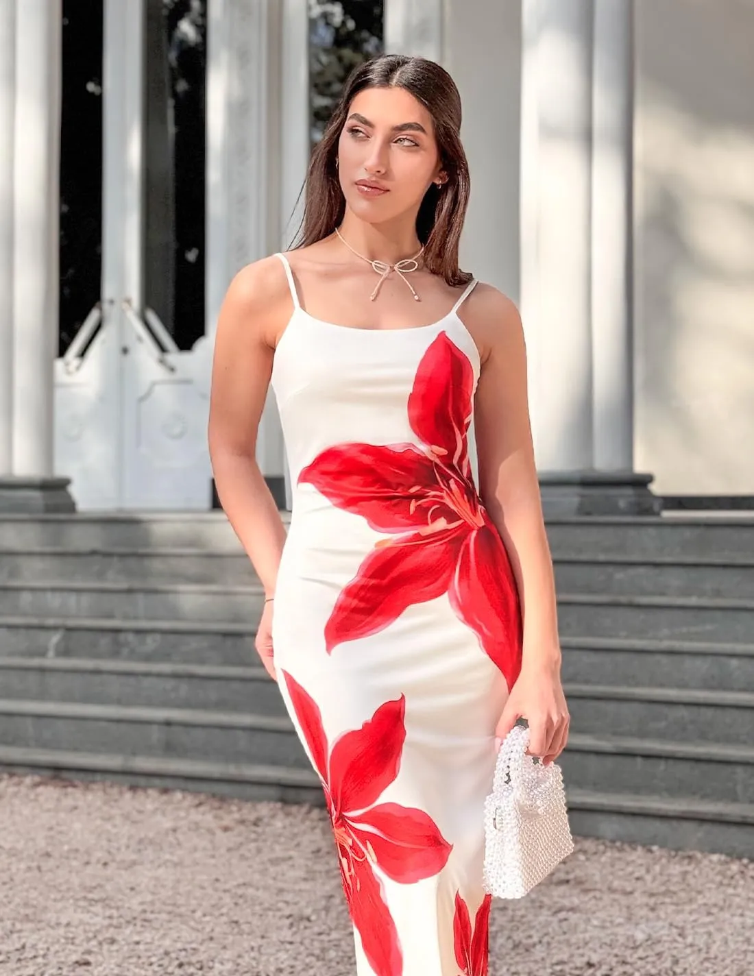 ZESICA Womens Summer Bodycon Maxi Dresses 2025 Floral Spaghetti Strap Square Neck Sleeveless Boho Beach Long Dresses